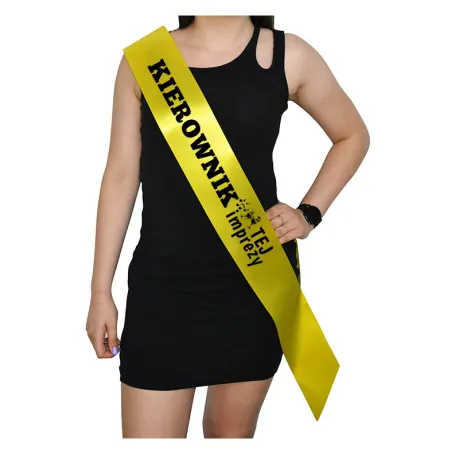 Szarfa ŻÓŁTA Ślub Kierownik tej imprezy